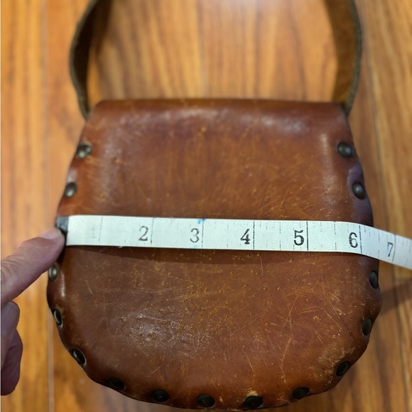 VINTAGE LEATHER MINI SHOULDER BAG - Picture 3 of 7